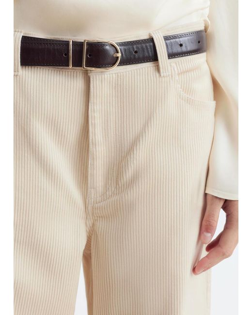 & Other Stories White Flared Corduroy Trousers