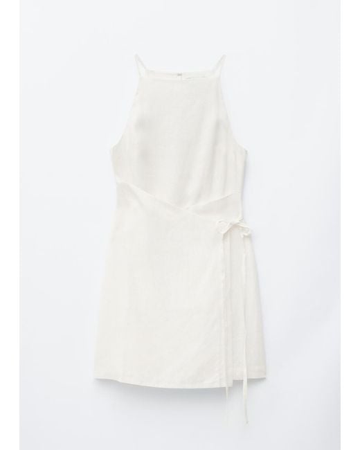 & Other Stories White Linen Mini Dress