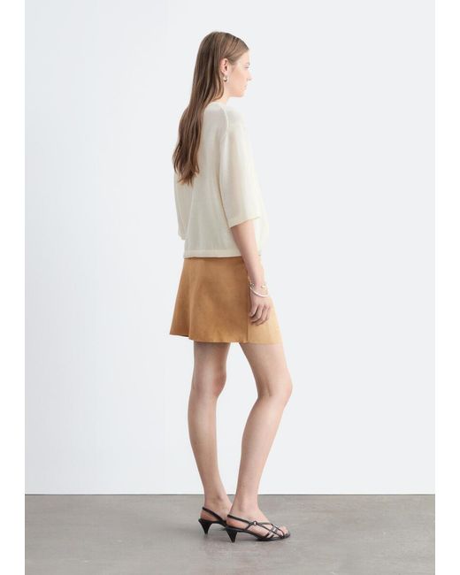 & Other Stories Natural Knitted Cotton T-Shirt