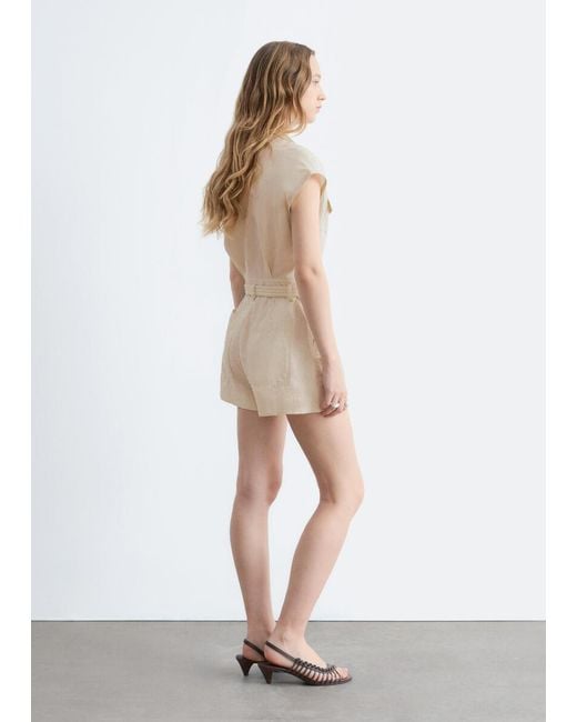 & Other Stories Natural Utility Playsuit