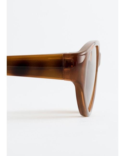 & Other Stories White Oval Cat-Eye Sunglasses
