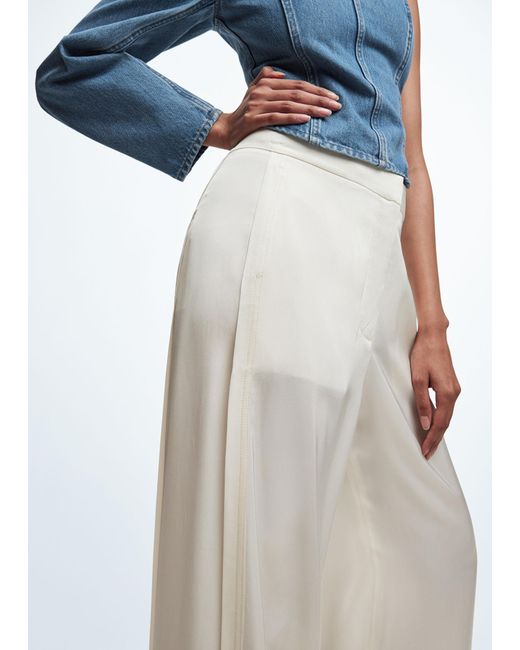 & Other Stories Blue Straight High-waist Trousers