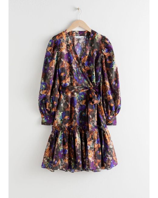 & other stories black wrap dress