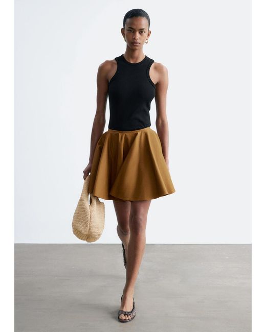 & Other Stories Black Ribbed Tank Top