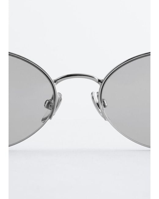 & Other Stories Brown Round Wire-Frame Sunglasses