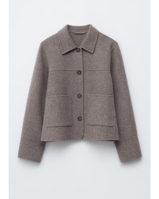 & Other Stories Brown Collared Wool Jacket