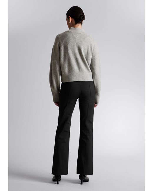 & Other Stories Gray Mock-neck Sweater