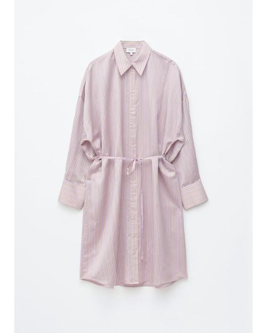 & Other Stories Pink Printed Silk-Cotton Midi Dress