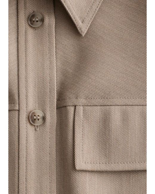 & Other Stories Natural Structured Wool-Cotton Shirt