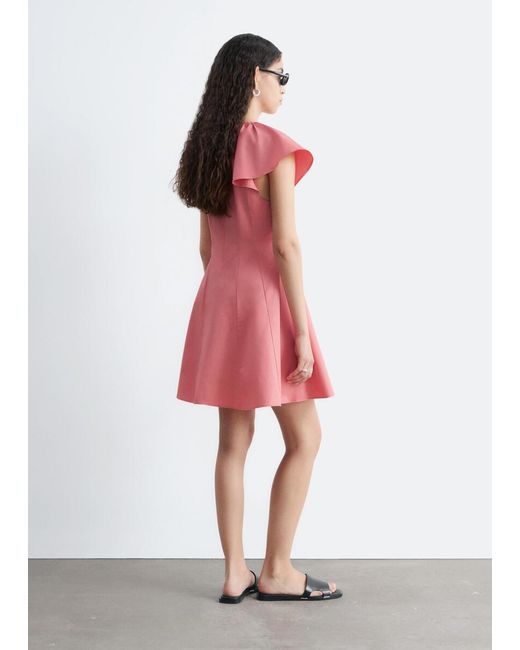 & Other Stories Pink Flared Mini Dress