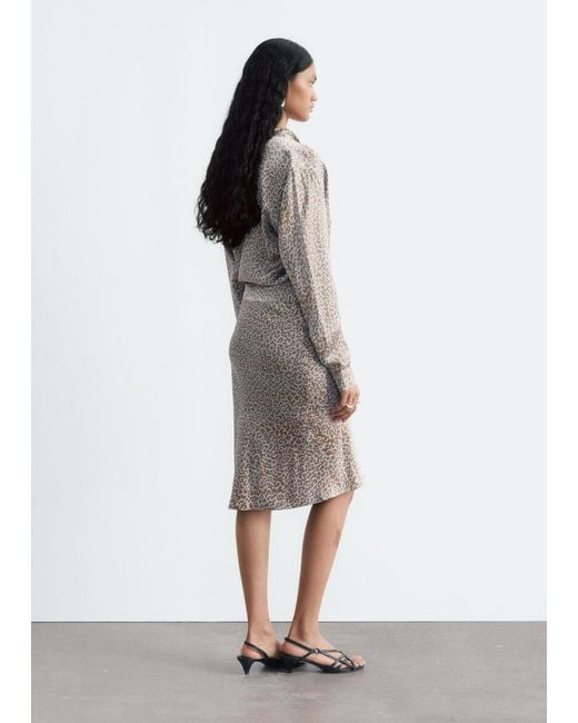 & Other Stories Gray Wrap Blouse