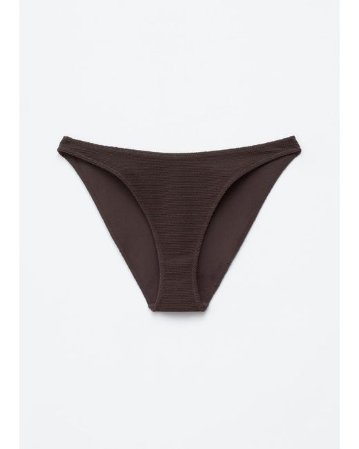 & Other Stories Brown Textured Bikini Top