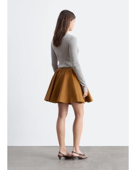 & Other Stories Gray Ribbed Long-Sleeve Top