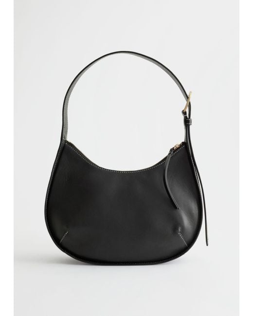 & Other Stories Leather Shoulder Bag in Black Lyst