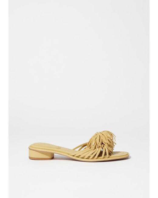 & Other Stories Natural Leder-Pantoletten Mit Quasten