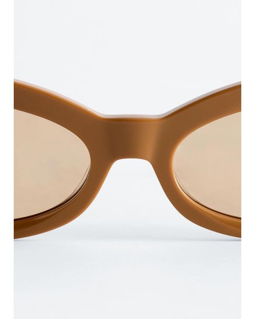 & Other Stories Brown Oval Cat-Eye Sunglasses