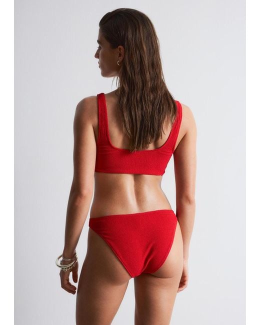 & Other Stories Textured Bikini Top