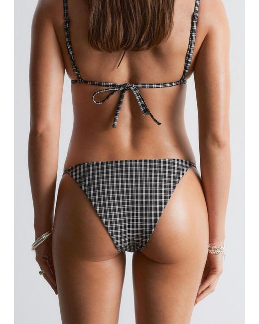 & Other Stories Black Triangle Bikini Top