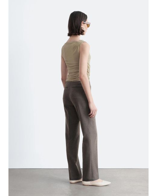 & Other Stories White Tailored Press-Crease Trousers