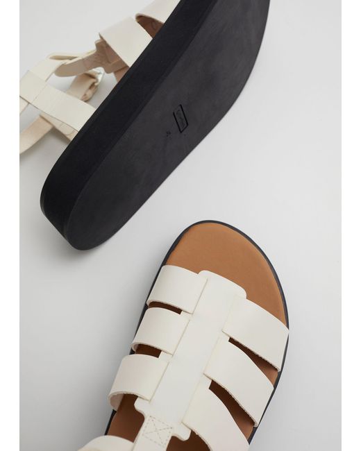 & Other Stories White Fisherman Leather Sandals
