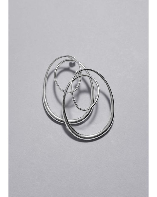 & Other Stories Metallic Sculptural Swirl Earrings