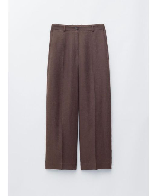 & Other Stories White Tailored Linen Trousers