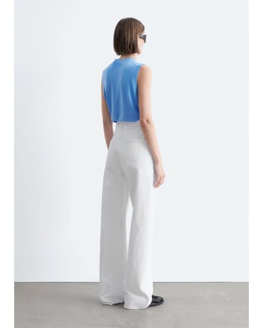 & Other Stories White Barrel-Leg Jeans