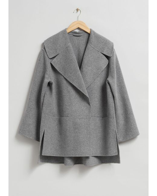 & Other Stories Gray Single-breasted Jacket