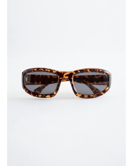& Other Stories Brown Oval Sunglasses