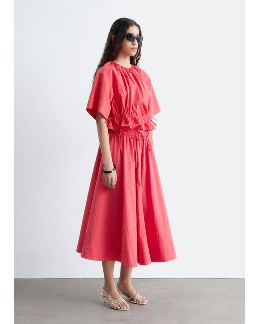 & Other Stories Gathered A-Line Maxi Skirt