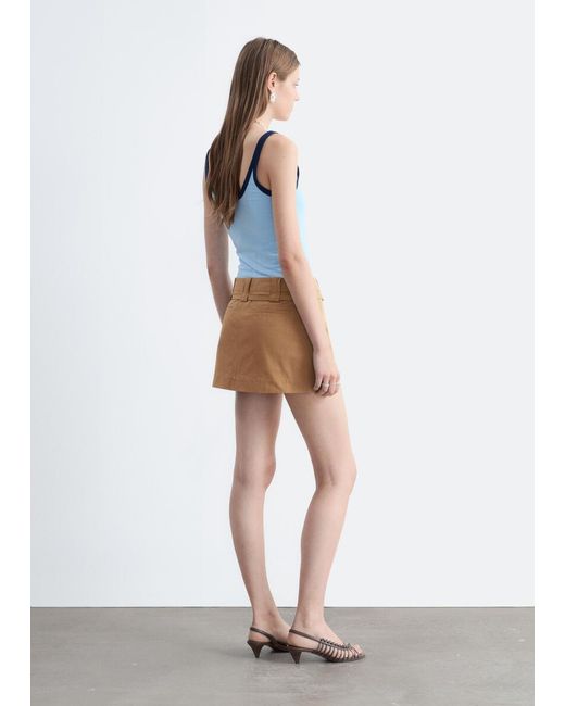 & Other Stories Blue Scoop-Neck Tank Top