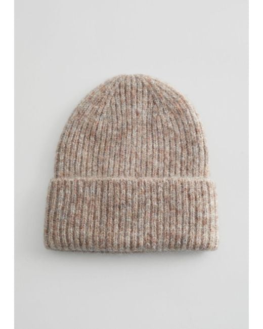 & Other Stories Natural Wool Blend Beanie