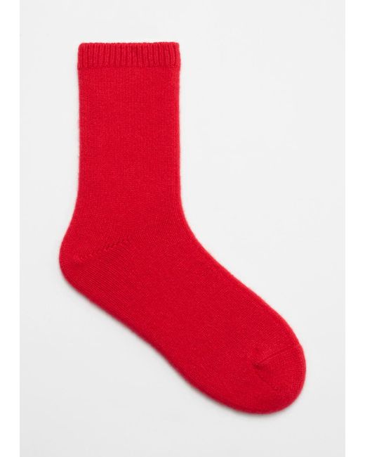 & Other Stories Purple Cashmere Socks
