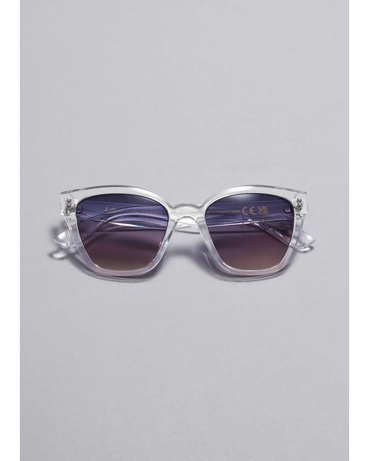& Other Stories Blue Cat Eye Sunglasses