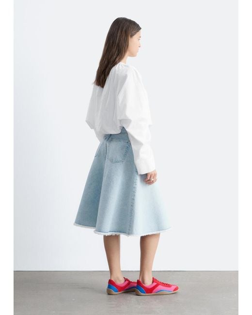 & Other Stories White Gathered Cotton Blouse