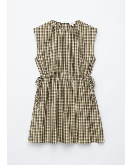 & Other Stories White Drawstring Waist Sleeveless Dress