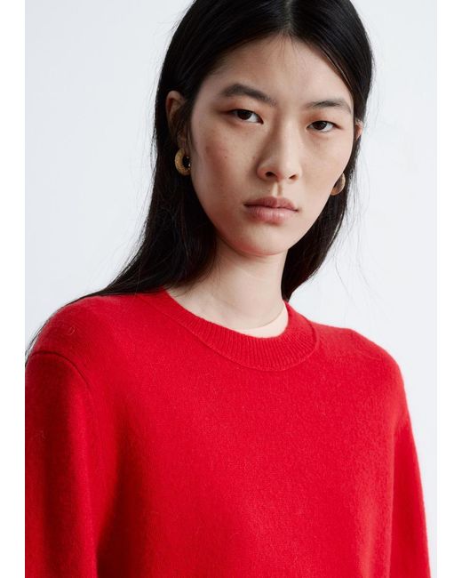 & Other Stories Red Knitted Jumper