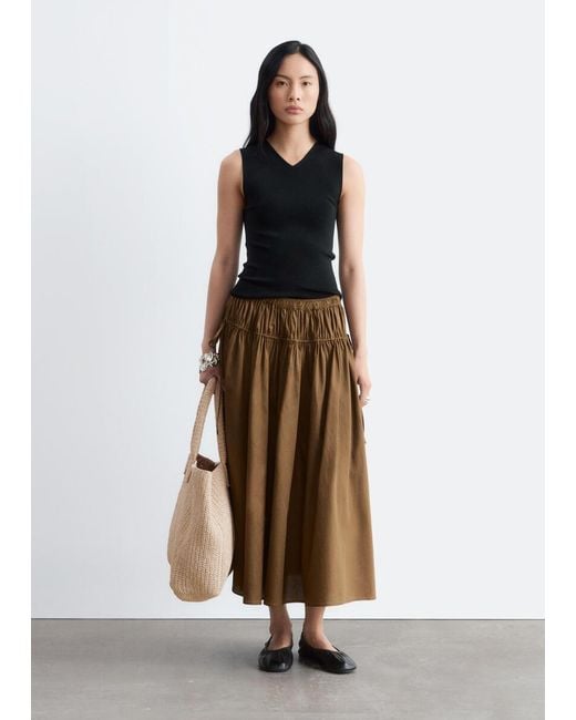 & Other Stories Black Sleeveless V-Neck Knitted Top
