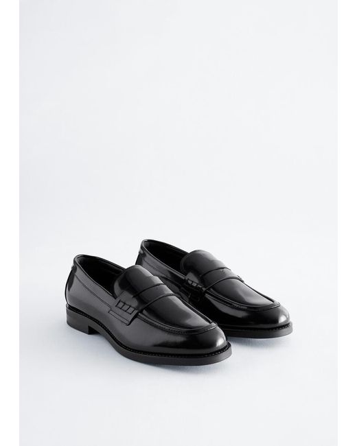 & Other Stories White Leather Penny Loafers