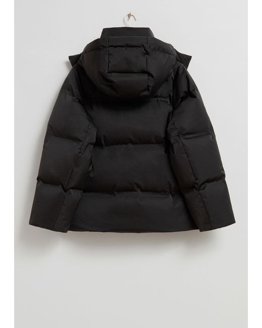 & Other Stories Black Padded Down Jacket