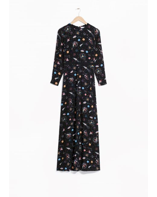 & Other Stories Multicolor Galaxy Maxi Dress