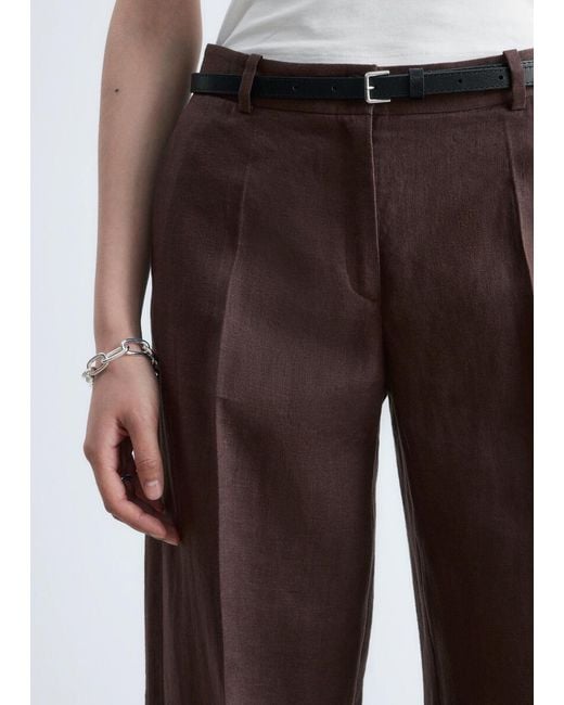 & Other Stories White Tailored Linen Trousers