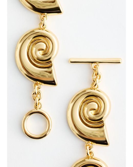 & Other Stories Metallic Shell Necklace