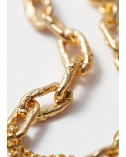 & Other Stories White Chunky Sculpted-Link Bracelet