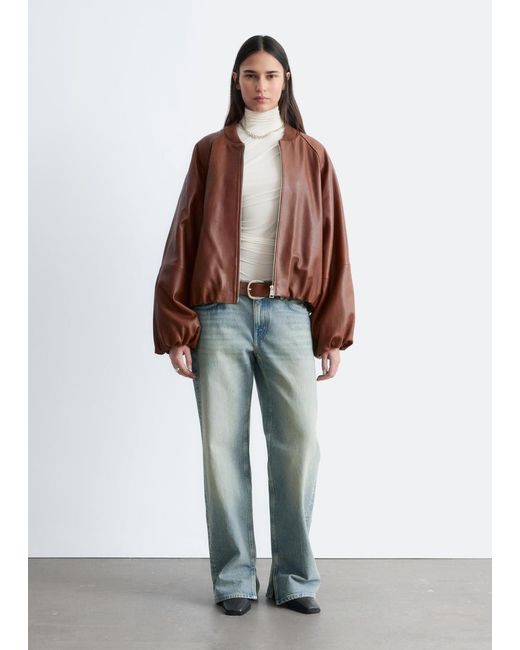 & Other Stories White Straight-Leg Jeans