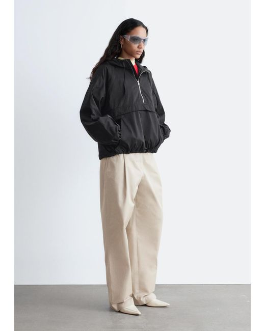 & Other Stories Black Hooded Anorak