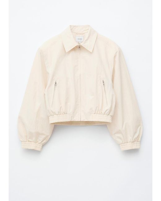 & Other Stories Blue Zip-Front Short Jacket