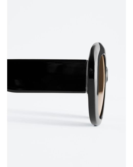 & Other Stories Black Oversized Sunglasses