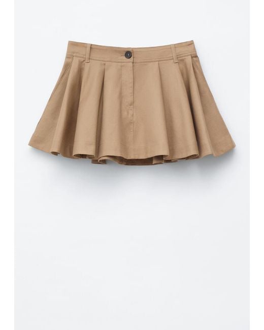 & Other Stories Red Pleated Mini Skirt