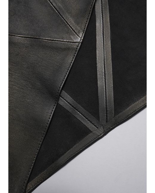 & Other Stories Black Leather Scarf